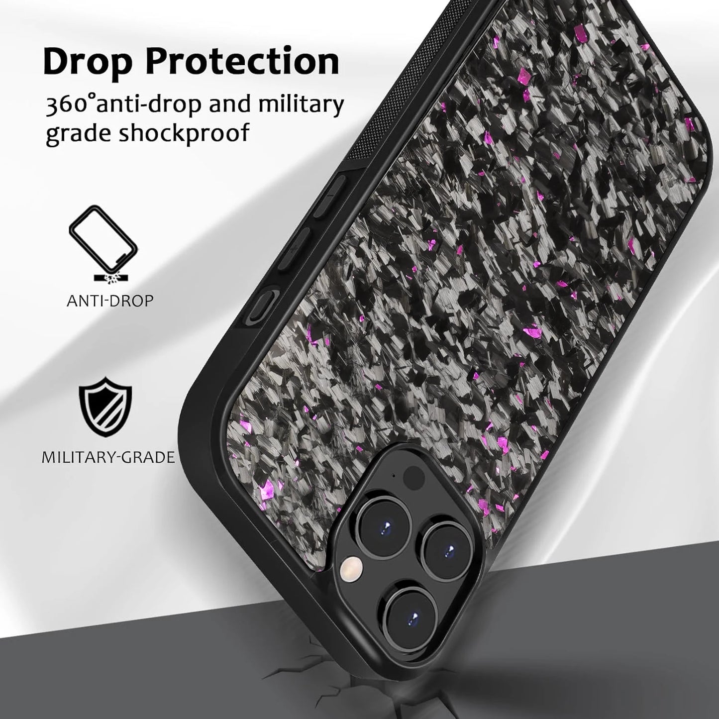 Blue Fragment | Forged Carbon Fiber | iPhone Case | INTERNATIONAL LONGER SHIPPING