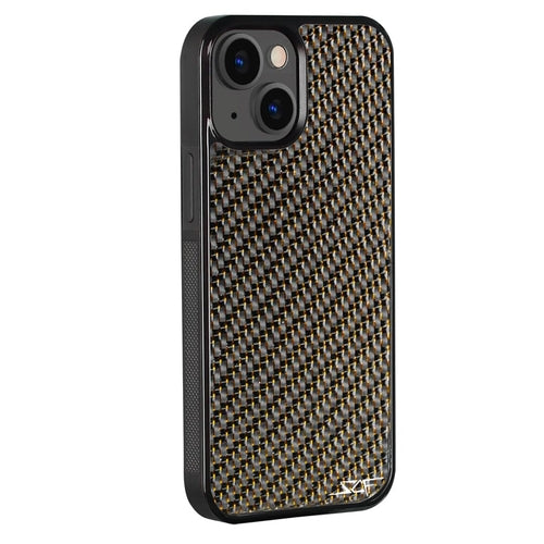 iPhone | Gold Laced Real Carbon Fiber Phone Case | CLASSIC Series | US SHIPPING