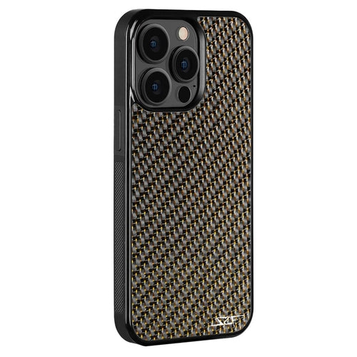iPhone | Gold Laced Real Carbon Fiber Phone Case | CLASSIC Series | US SHIPPING