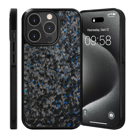 Blue Fragment | Forged Carbon Fiber | iPhone Case | INTERNATIONAL LONGER SHIPPING