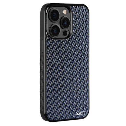 iPhone | Blue Laced Real Carbon Fiber Phone Case | CLASSIC Series | US SHIPPING