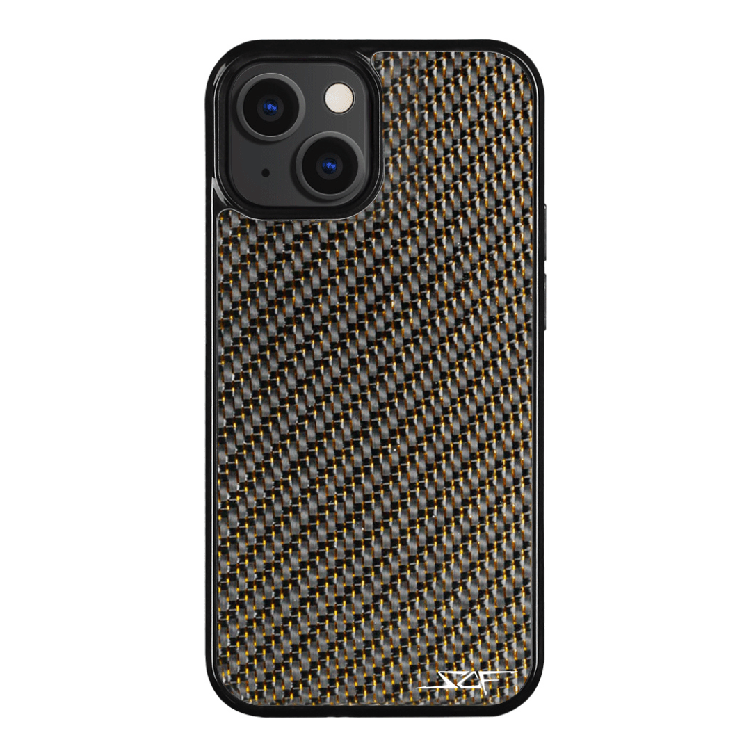 iPhone | Gold Laced Real Carbon Fiber Phone Case | CLASSIC Series | US SHIPPING