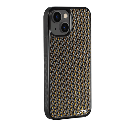 iPhone | Gold Laced Real Carbon Fiber Phone Case | CLASSIC Series | US SHIPPING