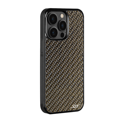 iPhone | Gold Laced Real Carbon Fiber Phone Case | CLASSIC Series | US SHIPPING