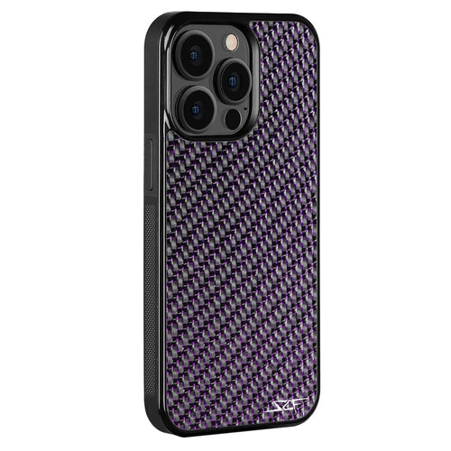 iPhone | Purple Laced Real Carbon Fiber Phone Case | CLASSIC Series | US SHIPPING