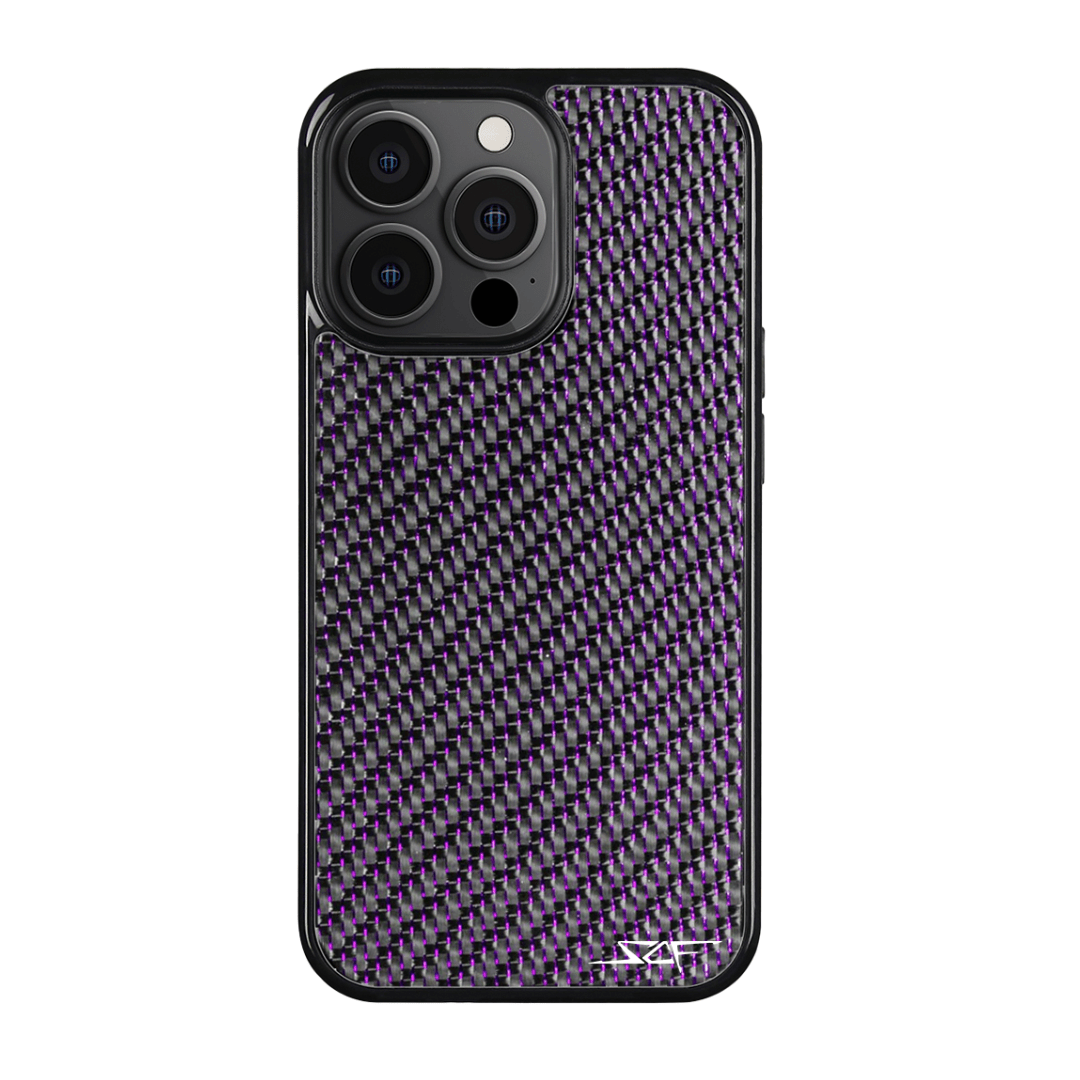 iPhone | Purple Laced Real Carbon Fiber Phone Case | CLASSIC Series | US SHIPPING