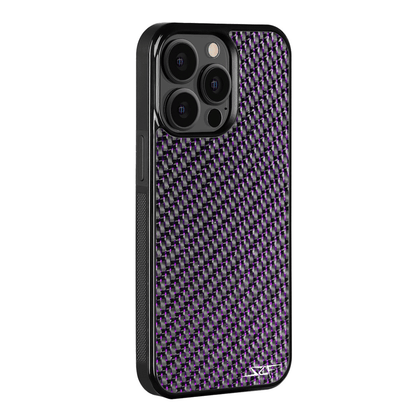 iPhone | Purple Laced Real Carbon Fiber Phone Case | CLASSIC Series | US SHIPPING