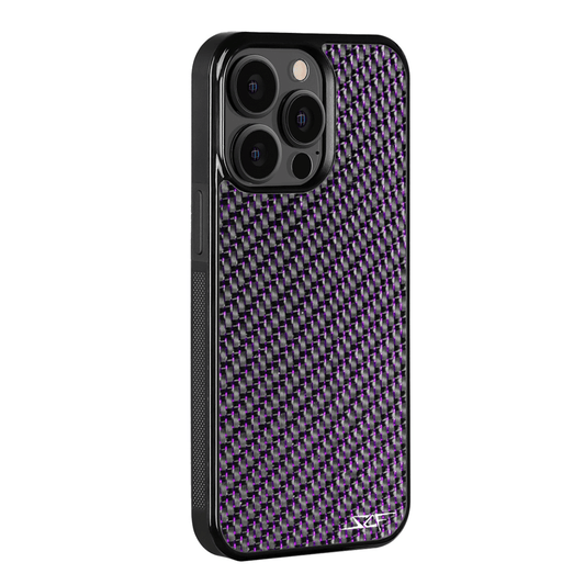 iPhone | Purple Laced Real Carbon Fiber Phone Case | CLASSIC Series | US SHIPPING